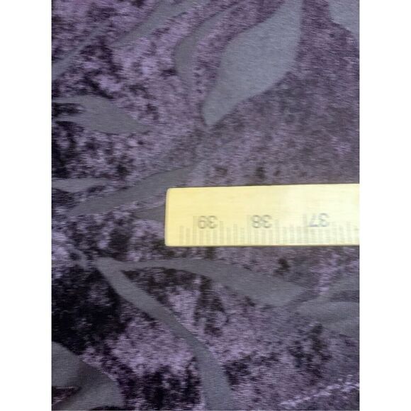 Vintage Plum Velour Textured Giwn By Rhapsody - Picture 9 of 10
